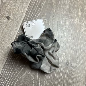2 black/grey tie dye scrunchie set NWT